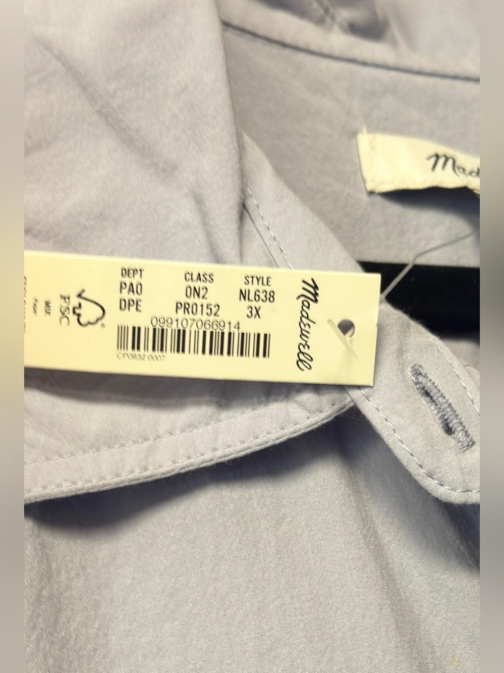Madewell Dress Shirt, New With Tags - Picture 7 of 7